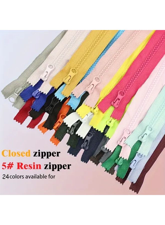 5.9 Inch Pink Resin Closed End Zipper Strips For Bags DIY Supplies - Image 1